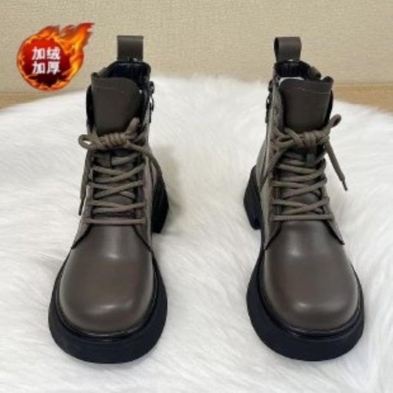 

женские ботинки Мартин на толстой подошве, новые осенне-зимние короткие ботинки, женские маленькие ботинки, которые делают ноги высокими и стройными 40