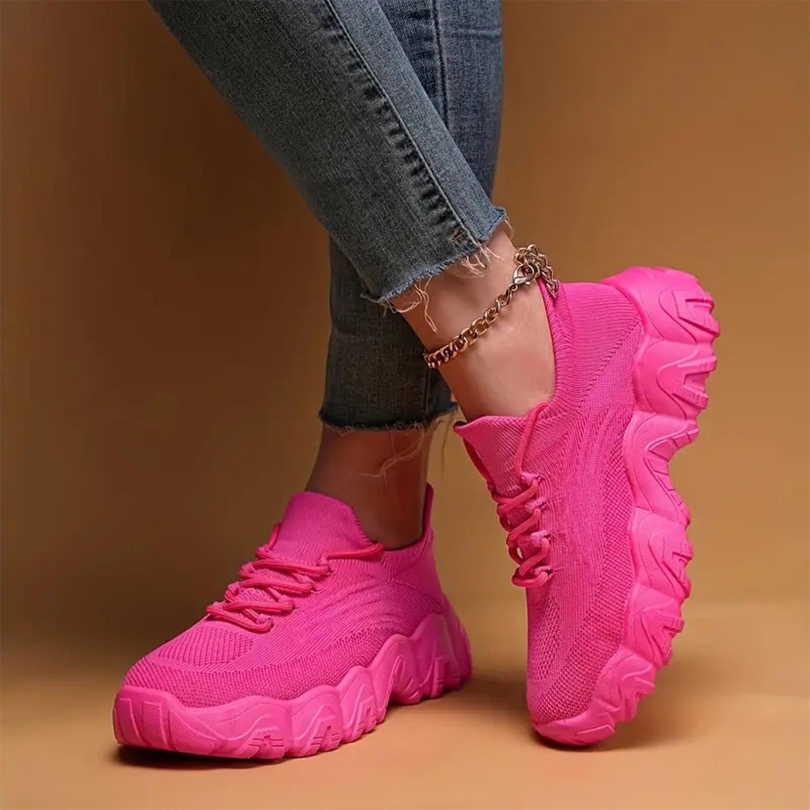 

Спортивная женская обувь больших размеров, дышащие носки, туфли со стременами на одну ногу 38 горячий розовый