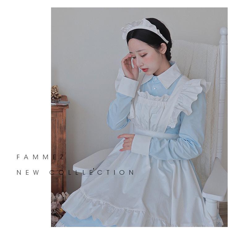 Japanese Lolita Long Sleeve Cosplay Maid Dress LT003