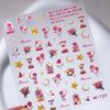 1 PCS 5D Glitter Light Pink Begonia Flower Nail Art Sticker Exquisite Design High Quality Decorative Decal Nail Sticker