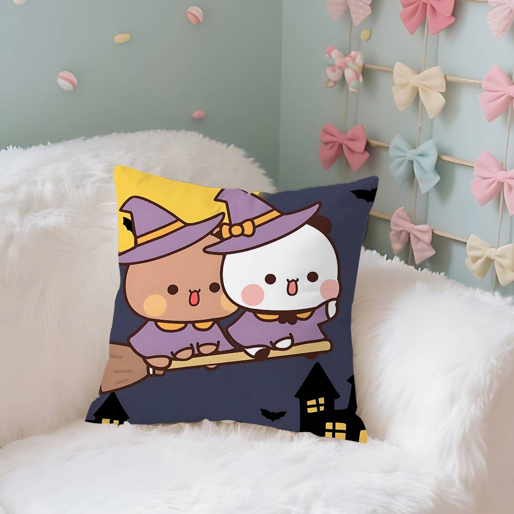 Cute BuBu DuDu Case Plush Fabric Soft Pillowcase Double Sided Print Cushion Cover Household Gifts
