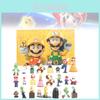 Super Mario Red And Green Mushroom Character Blind Box Figurines Set Of 24 Unique Designs