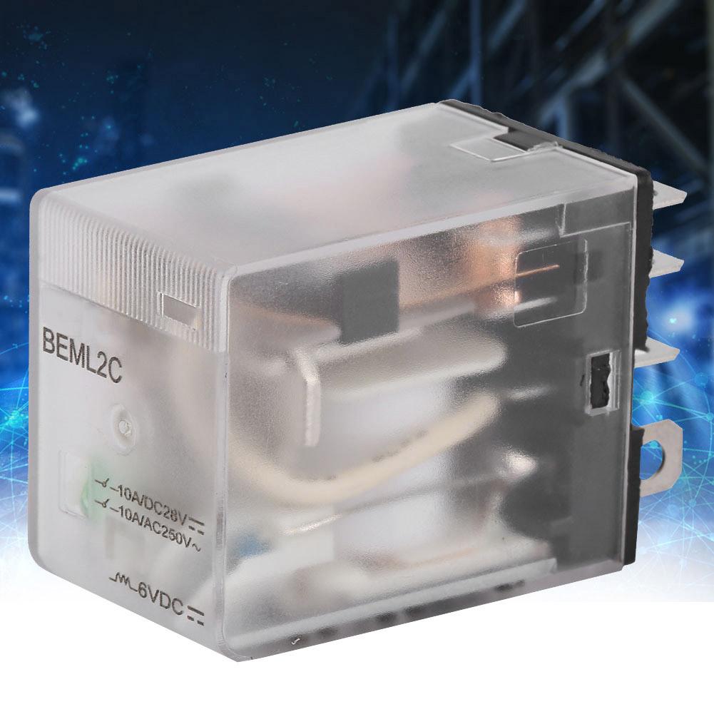 6VDC 8 Pins Two Open Two Closed Electromagnetic Relay 10A with Green Indicator Light