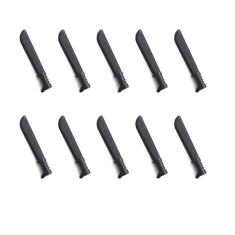 

10PCS/SET Military Weapons Cold Weapon Knife Axe Scythe Soldier Mini Action Figures Attachments Army Constructing Blocks Bricks Playthings сірий колір