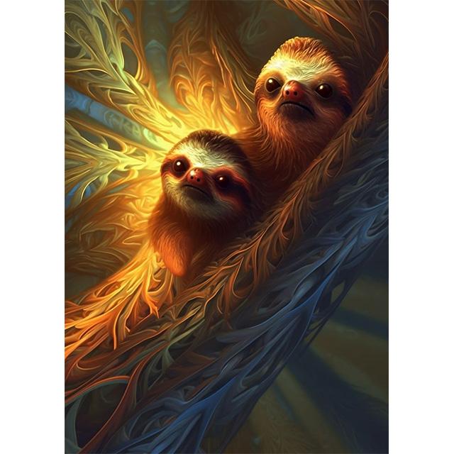Golden Glowing Animal On Black Background Prints Poster Canvas Painting Modern Wall Art Pictures Living Room Bedroom Home Decor
