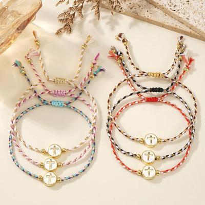 Mehrfarbiges geflochtenes Seilarmband: Modischer Retro-Schmuck