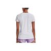 Under Armour Logo Comfort Breathable Round Neck Short Sleeve T-Shirt Women Tops White 1356305-108