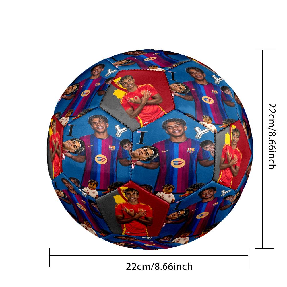Lamine Yamal 19 New Era Soccer Size 5 Soccer Ball Machine-Stitched Indoor/Outdoor Universal Football Surprise Collection Gift