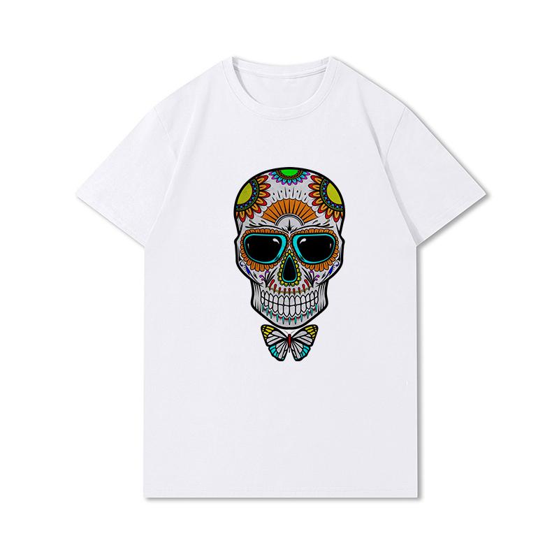 S-3XL 100 Fantasie Harajuku Grafica Estiva Bianca Magliette Donna Stampate Casual Maniche Corte Top Girocollo