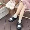 Warm edge cute hole shoes women's summer student home wear non-slip thick-soled soft-soled Mary Jane bag head drag