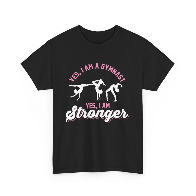 T-shirt de gymnastique d acrobatie Oui, je suis un gymnaste plus fort S