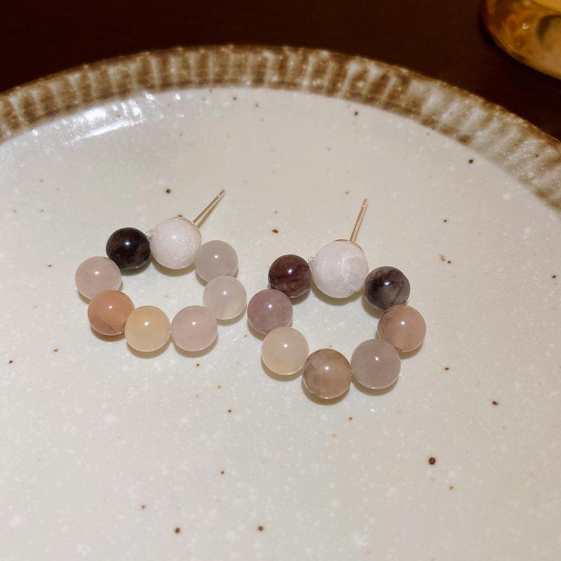 GemChic Women's Earrings Fashion Ear Stud Needle Embed Zircon Imitation Pearl Geometric Earrings Versatile Birthday Christmas Jewelry Gift