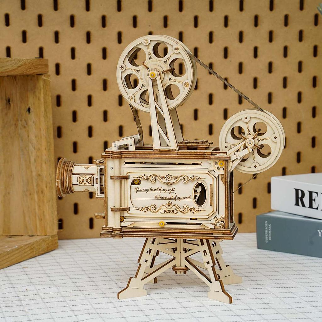ROBOTIME ROKR Vitascope Movie Projector 3D Wooden Puzzle LK601