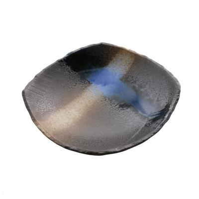 Tableware East Simmering Pot 21.5cm Japanese Tableware Deformed Diamond Shape Black Sea