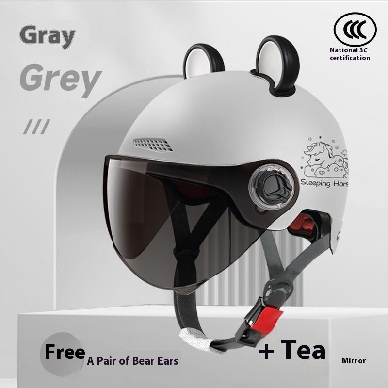 Electric Vehicle, Motorcycle, Women's Summer Battery Car, Half Helmet, Men's Four-season Universal Safety Helmet