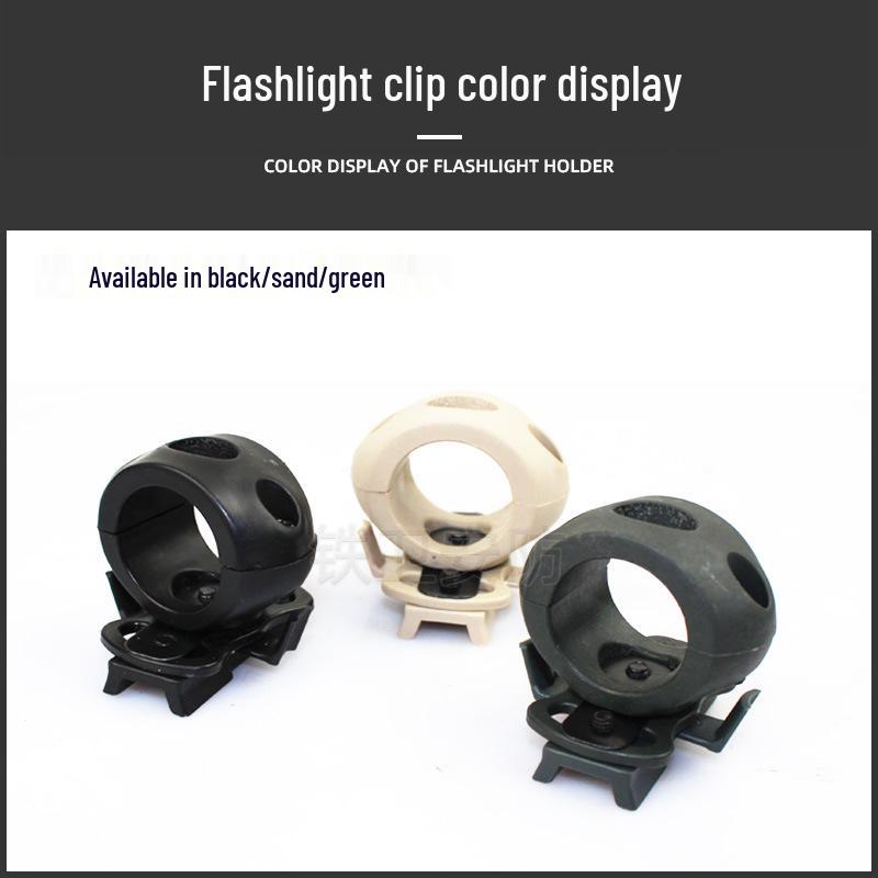 MICHIBHFAST Helmet Flashlight Clip: Quick-Release Cycling Rail Mount for Outdoor Use