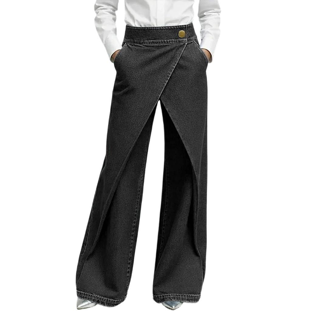 Pantaloni Jeans da Donna Colore Primavera e Tendenza Moda Tasca con Bottone