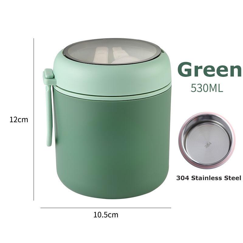 Stainless Steel Vaccum Cup Soup Lunch Box Storage Warmer with Spoon Food Drinking Cup with Spoon Thermal Jar Insulated Soup Thermos Containers Cooler