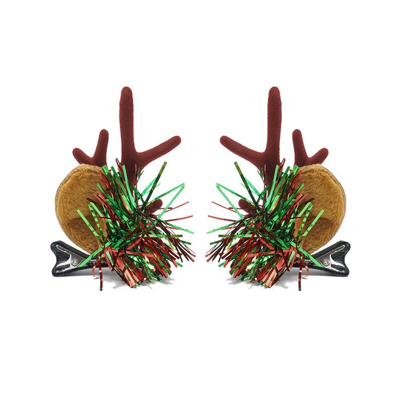 Festive Antler Hair Clips: Colorful & Shiny Holiday Accessories for Christmas & New Year 2025