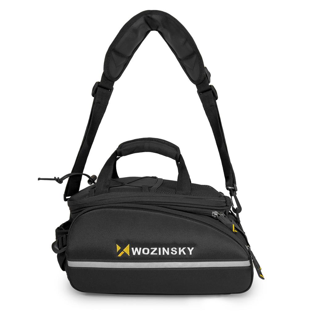 Wozinsky Large Bike Pannier Bag 35l + Rain Cover Black (WBB19BK)