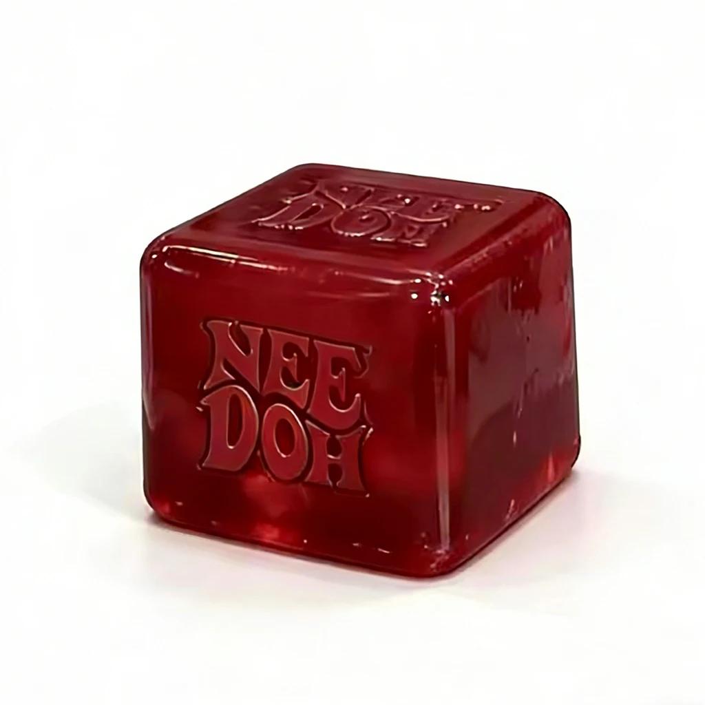 Squishy Toys Nee Doh Jellyfish & Cube Squish Toy, Soft Jelly Squeeze Stress Relief Fidget Toy, Sensory NeeDoh for Kids & Adults
