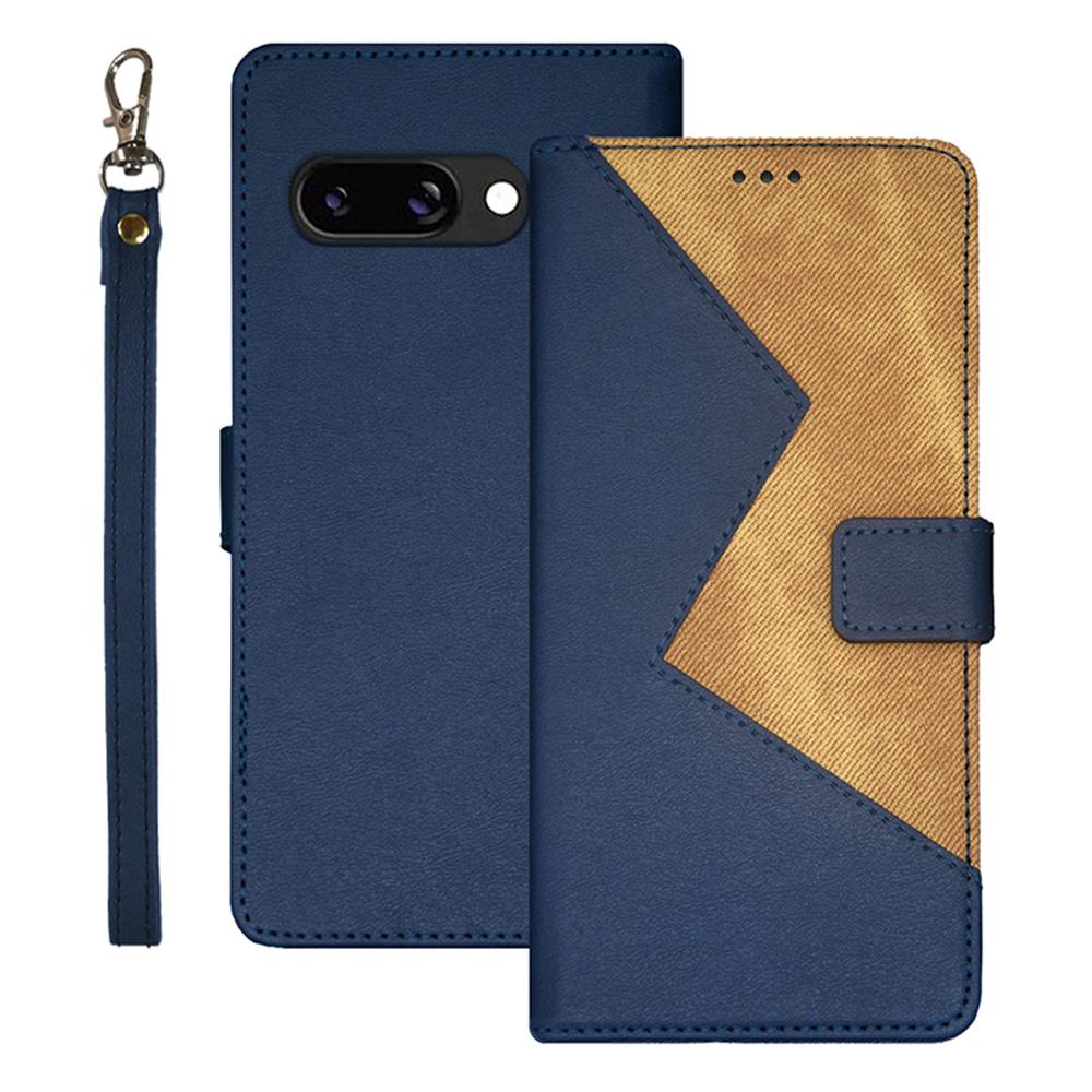 IDEWEI For Google Pixel 9a Case Card Slots Splicing Color Leather Phone Cover