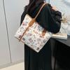 Large Capacity Tote Bag Trendy Printing Simple Niche Hand Bag New Commuting Class Shoulder Armpit Bag