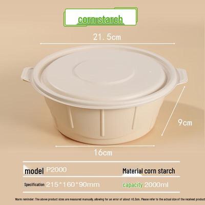 Boîtes à emporter rondes biodégradables