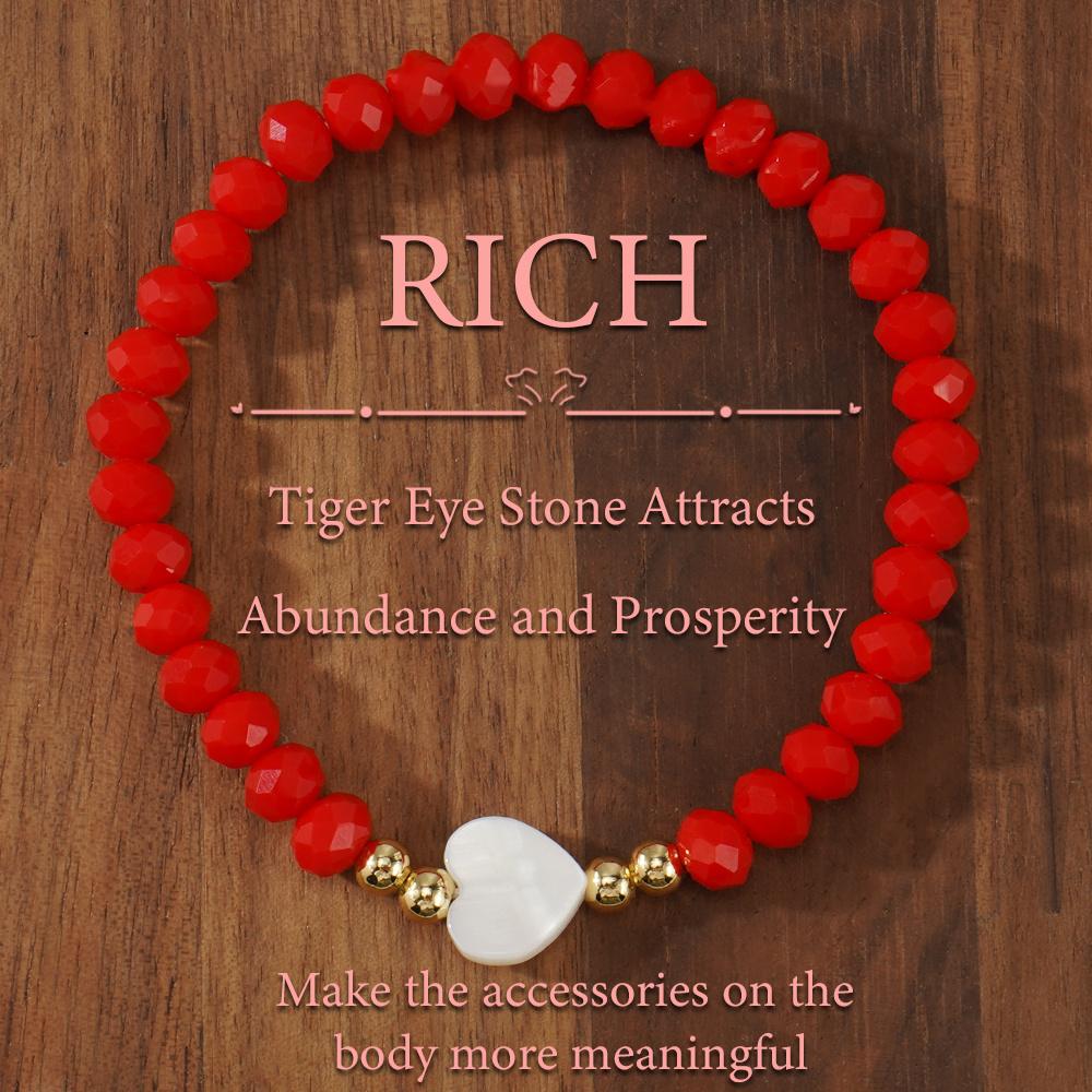 

Браслет из красных бусин в форме сердца из ракушек ручной работы, роскошный и процветающий подарок на День святого Валентина, имеющий необычайное значение, подходящий красный