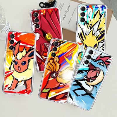 Funda Transparente Para Samsung Galaxy S22 S20 FE S21 S10 S9 Plus Note 20 Ultra 10 Lite Carcasa de Teléfono Transparente Dibujos Animados Anime Pokemon