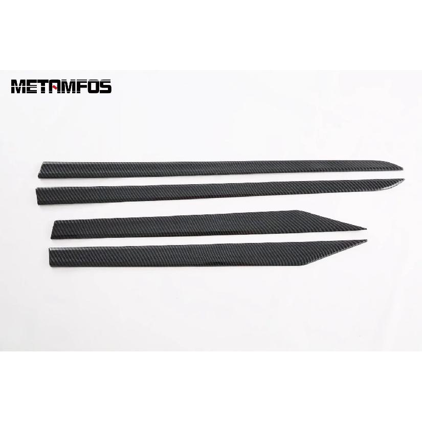 Accessories For Nissan Qashqai J12 - 2024 2025 Carbon Fiber Door Side Line Strip Body Skirt Molding Trim Car Styling ABS Carbon Fiber