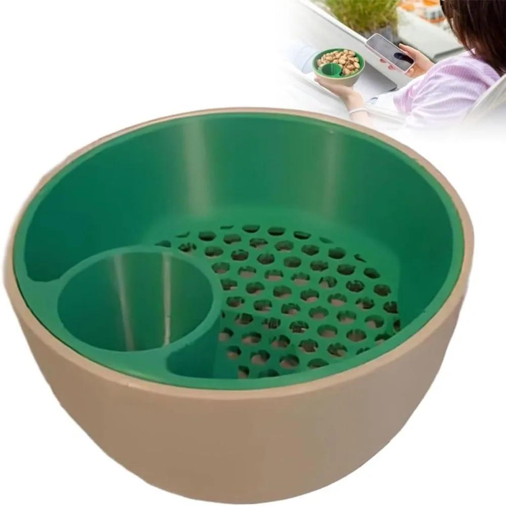 Food Tableware 3D Printed Nut Seed Bowl Easy To Clean Reused Pistachio Bowl Set Dual-Chamber 2-in-1 Snack Organizer Kitchen Tool