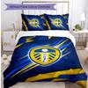 Juego de Ropa de Cama Estampado de Leeds United Football de 3 Piezas, Cómodo y Amigable con la Piel Juego de Funda Nórdica para Dormitorio