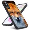 Animal Fox Luxury Black Phone Case For Samsung Galaxy S23 S24 S25 Ultra S22 Plus S21