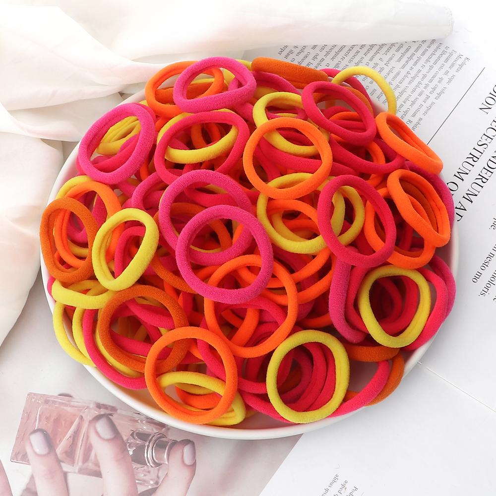 51 Colors Basic Elastic Hair Band for Girls 20/30/50PCS 4cm Simple Solid Color Headband Women Hair Accessories Scrunchies Holder