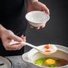 Ceramic Large Soup Spoon Long Handle Serving Spoon Porridge Ladle Home Kitchen Dinnerware 1pc