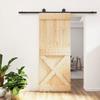 VidaXL Sliding Door and Hardware Kit 85x210 Cm Solid Pine, Interior Door, Interior Barn Door 3203078