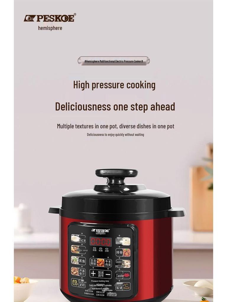 Smart Multifunction Electric Pressure Cooker - Double Pot, Large Capacity, Automatic, High-Pressure Rice & Porridge Cooker