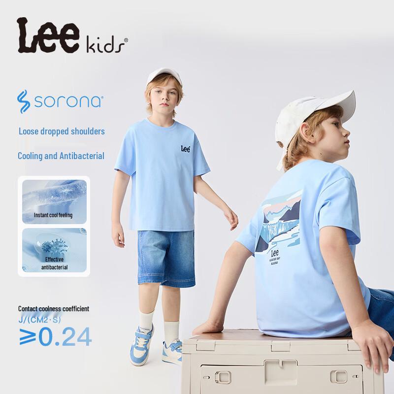 Lee Kids Cool-Sensing Antibacterial Scenic Print Short Sleeve T-Shirt 130