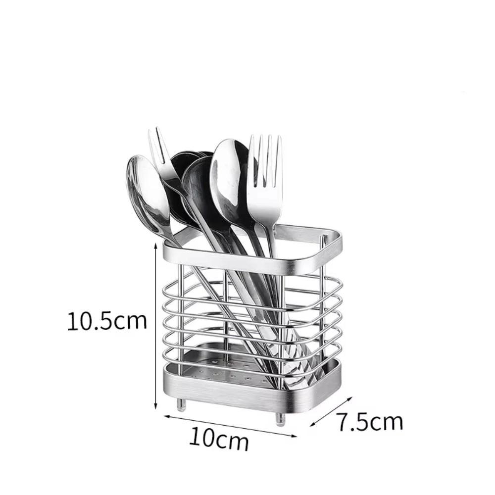 Rectangular Utensil Drying Rack Stainless Steel Chopstick Storage Organizer  Kitchen