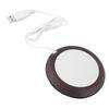 USB Cup Warmer Heat Beverage Mug Mat Office Tea Coffee Heater Pad Dark Wood Grain