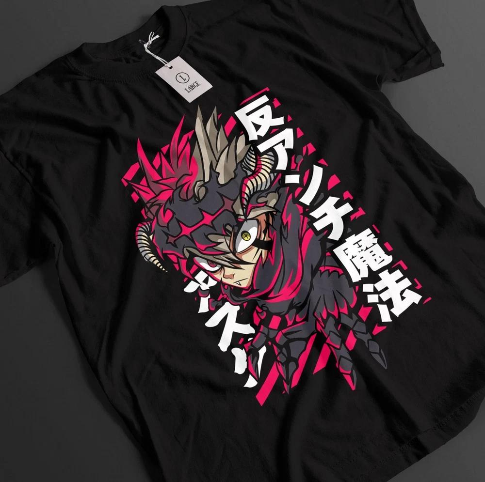 Anime Black Clover Asta Devil Armor Pink Black TShirt Gift For Otaku S