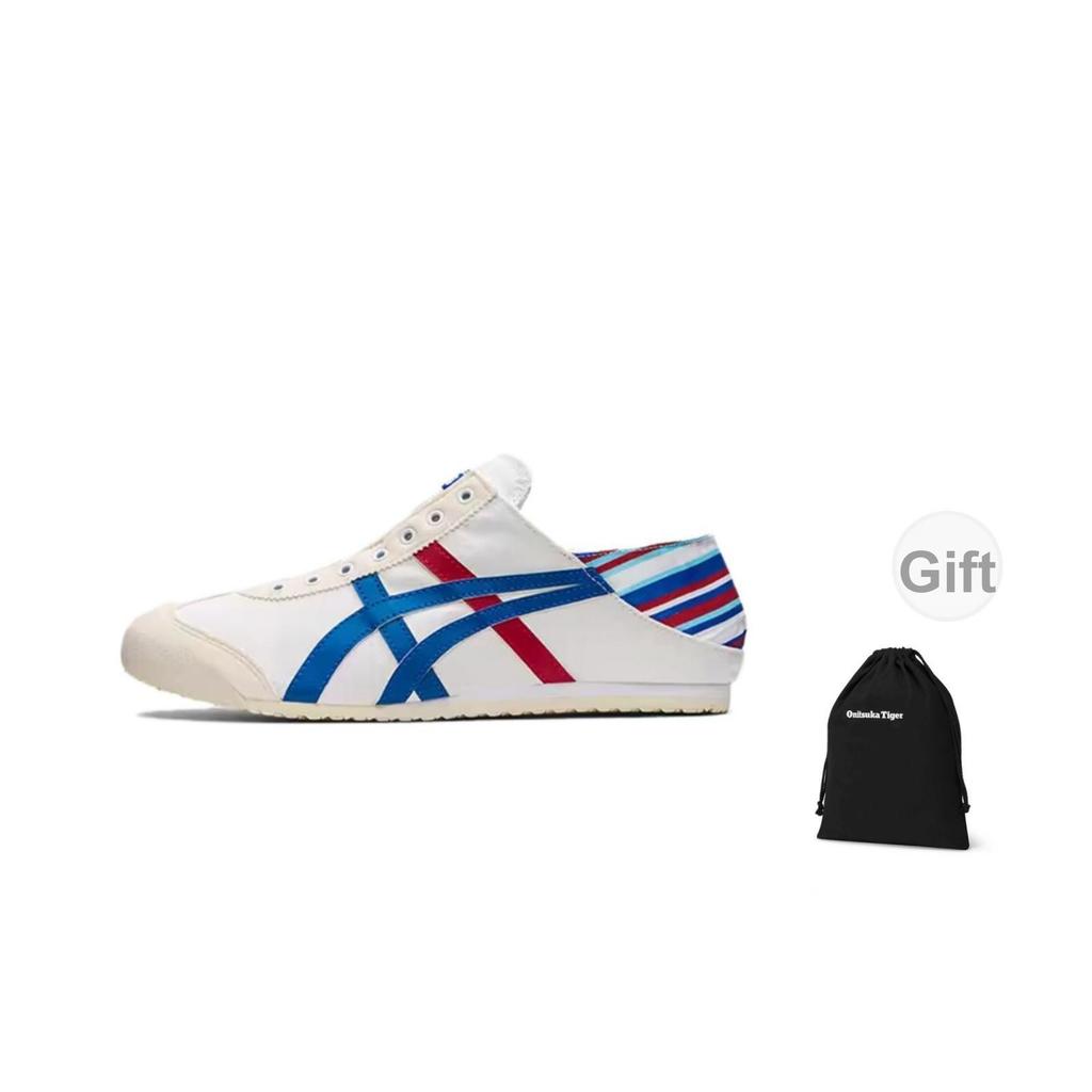 ONITSUKA TIGER Mexico 66 Paraty White Classic Blue Stripes Unisex Sneakers 1183C316-100