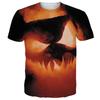 Halloween Cross-border European and American 3D Digital Printing New Casual Men's Short-sleeved Horror-themed Pumpkin T-shirt