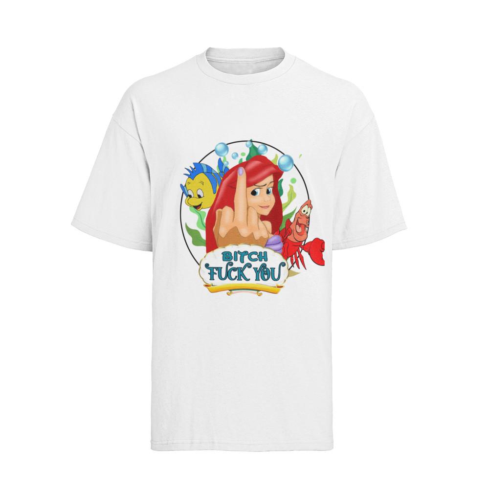 

Disney Arielle Meerjungfrau Herren T-Shirt Bio-Baumwolle Fuck You Mittelfinger S