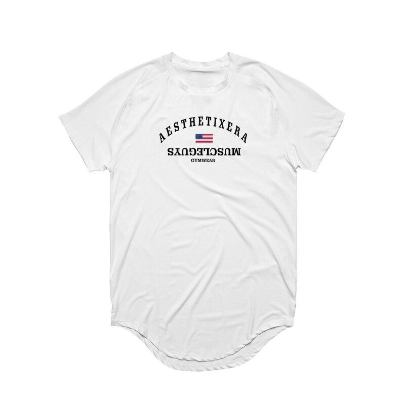 Muscleguys Îmbrăcăminte de vară Tricou casual sport pentru bărbați Fitness Uscare rapidă Respirabil și răcoros cu mânecă scurtă