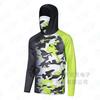 Men's sunscreen clothing summer UV protection breathable quick drying outdoor fishing clothing Luya fishing clothing hooded with mask