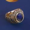 Blue Sapphire Oval Cut Gemstone With 925 Sterling Silver Ring For Men's #B582 JL375686464438