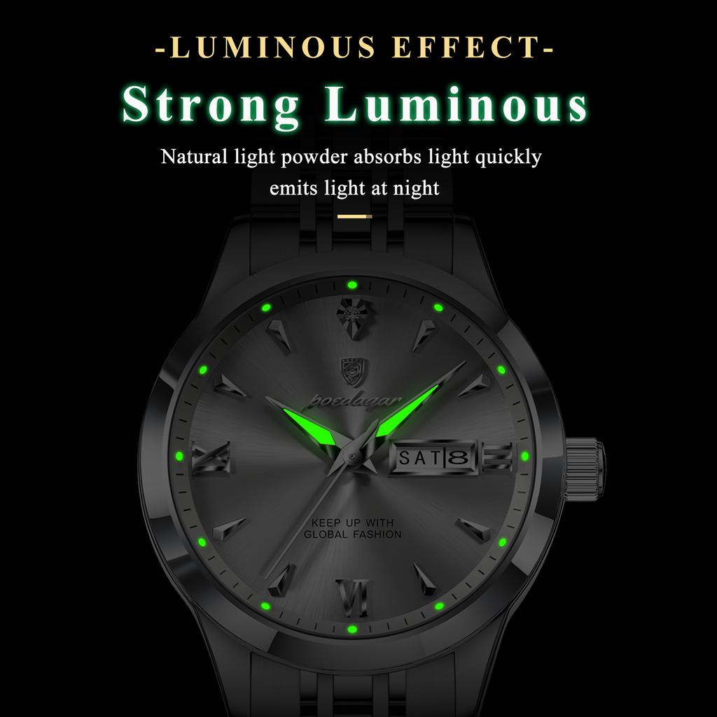 504 Luxury Alloy Case Stainless Steel Strap Waterproof Luminous Lady Watch