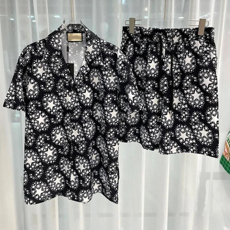 Fashion Hawaiian Suit Print Men Shirt 2Pcs Set luxury 3D Print Holiday Set Short Sleeve Casual Shirt Beach Two Piece Man Sets